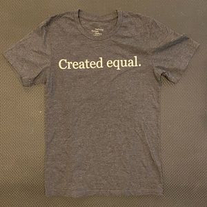 Created Equal Womens Rights Tshirt, Sz SM
